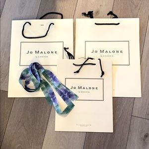 Authentic Jo Malone Large Gift Bags with Ribbons